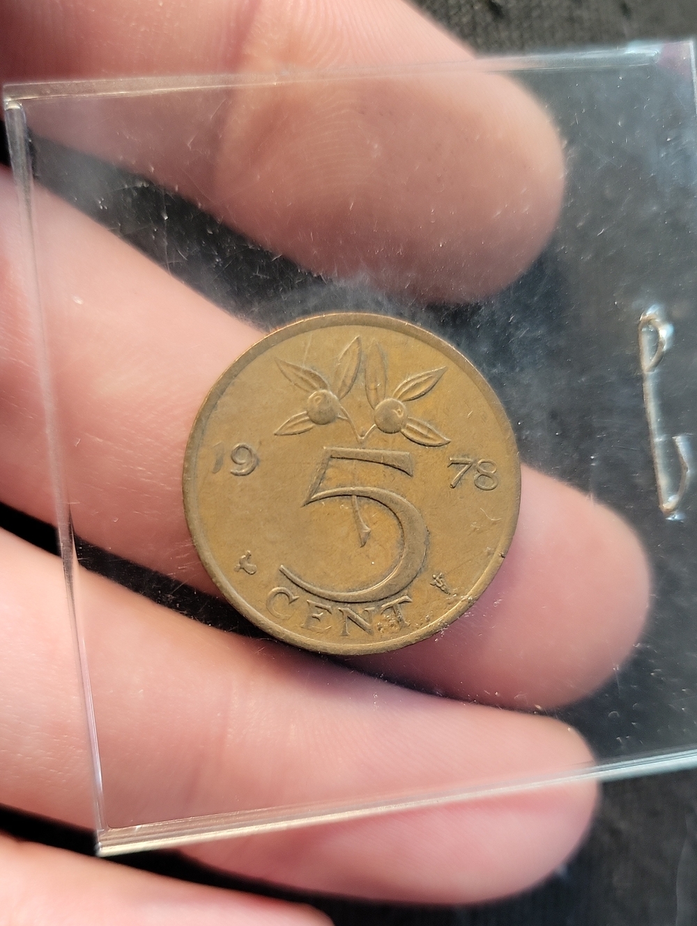 Vintage 1978 Nederlands 5 Cent Coin in Bronze Tones